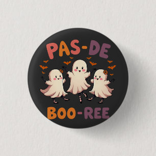Pas de boo-ree Spooky Halloween Ballet Dance Ghost Ronde Button 3,2 Cm