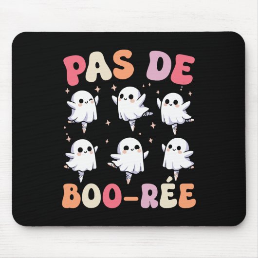 Pas De Boo-rée Spooky Halloween Ghost Ballet Dans Muismat (Voorkant)