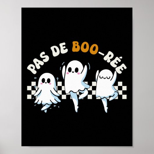 Pas De Boo-rée Spooky Halloween Ghost Ballet Dans Poster (Voorkant)