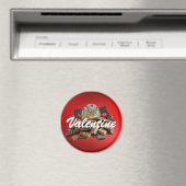 Pas de Dag van de Valentijn Chocolade Chipmunk aan Magneet (Insitu (Vaatwasser))