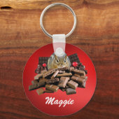 Pas de Dag van de Valentijn Chocolade Chipmunk aan Sleutelhanger (Voorkant)
