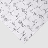 Pas de Doodle Ballerina Ballet Dancer Overweging Tissuepapier (Detail)