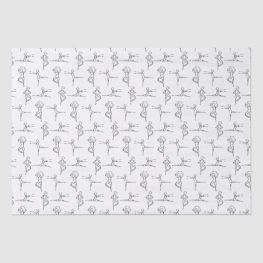 Pas de Doodle Ballerina Ballet Dancer Overweging Tissuepapier (Voorkant)