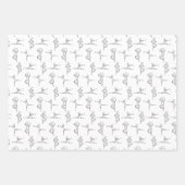 Pas de Doodle Ballerina Sketch Gift Wrap Inpakpapier Vel (Voorkant)