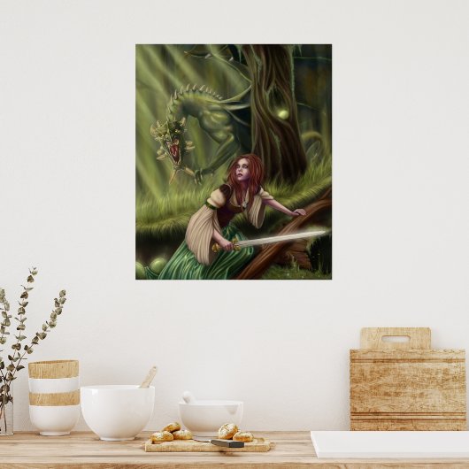 Pas de Druk van het Canvas van Bossen op Poster (Keuken)