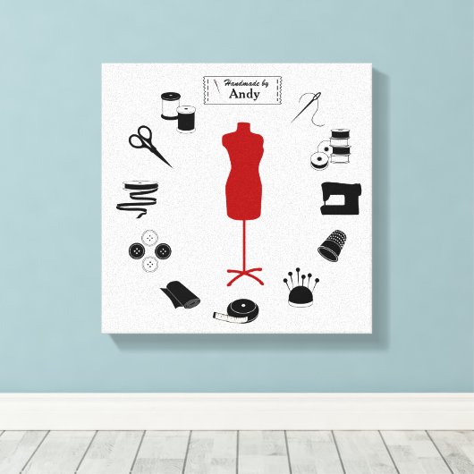 Pas de Druk van het Canvas van het Etiket aan (Insitu (Houten vloer))