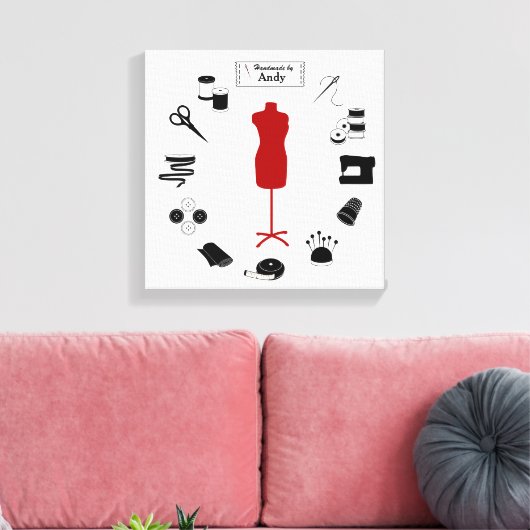 Pas de Druk van het Canvas van het Etiket aan (Insitu (Woonkamer))