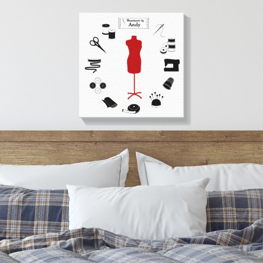 Pas de Druk van het Canvas van het Etiket aan (Insitu (Slaapkamer))