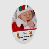 Pas de eerste Kerstmis van Baby aan Ornament (voorkant)