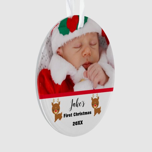 Pas de eerste Kerstmis van Baby aan Ornament (voorkant)