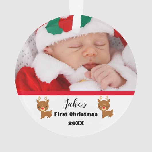 Pas de eerste Kerstmis van Baby aan Ornament (achterkant)