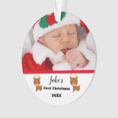 Pas de eerste Kerstmis van Baby aan Ornament (voorkant)