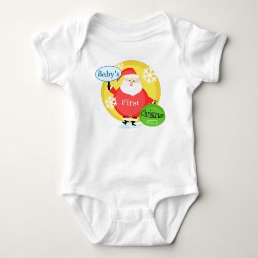 Pas de eerste kerstpak van Baby aan Romper (Voorkant)