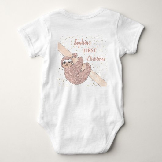 Pas de eerste kerstsleuf aan romper (Achterkant)