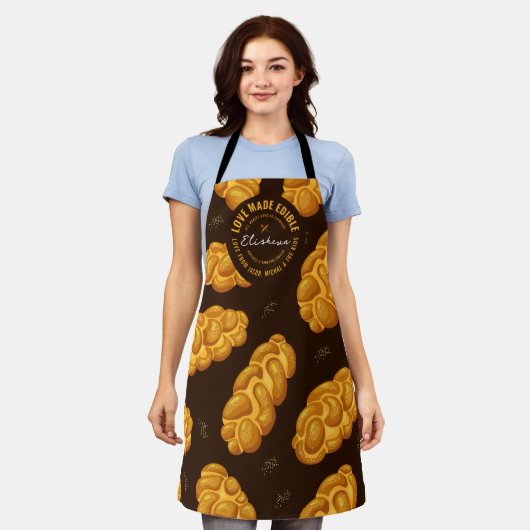 Pas de eigen Challah Pattern Baker aan Schort (Gedragen)