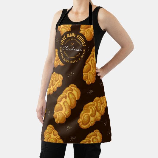 Pas de eigen Challah Pattern Baker aan Schort (Insitu)