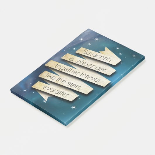 Pas de Everafter aan zoals de Stars Post-it® Note (Schuin)