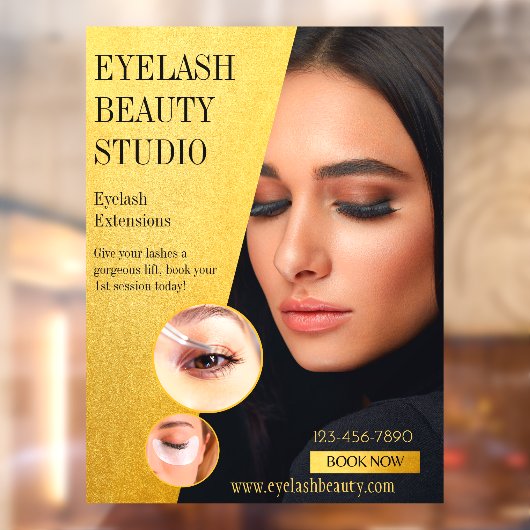 Pas de Eyelash Extensions Studio Business Front aa Raamsticker (Vel 2)