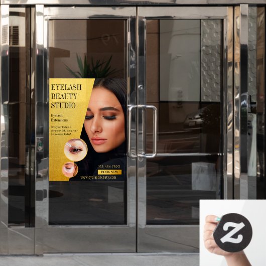 Pas de Eyelash Extensions Studio Business Front aa Raamsticker (Kantoordeur)
