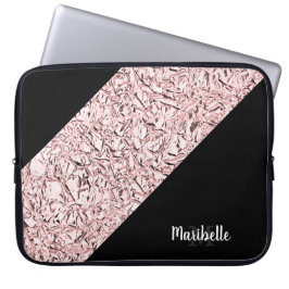 Pas de Folie Blank Roos Gold Faux aan Laptop Sleeve