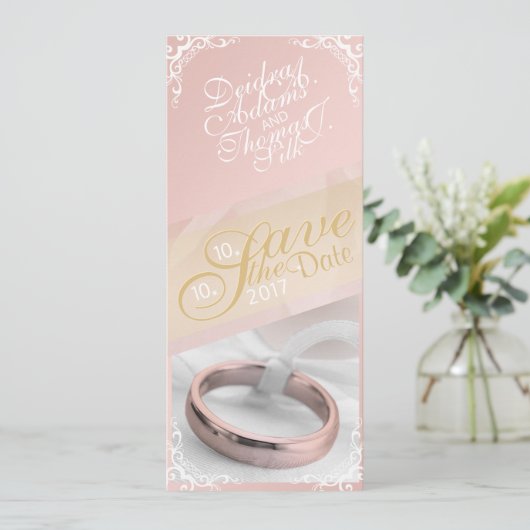 Pas de Foto sparen de Datum aan Save The Date (Staand voorkant)