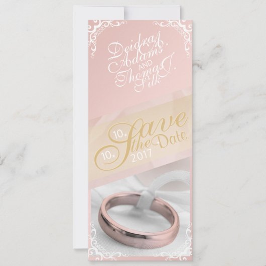 Pas de Foto sparen de Datum aan Save The Date (Voorkant)