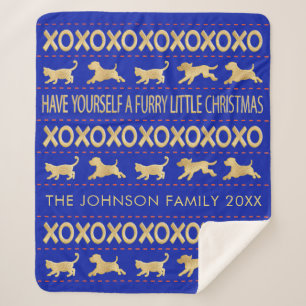 Pas de "Furry Little Kerstmis"-knijper aan Sherpa Deken