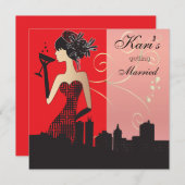 Pas de Gebeurtenissen van de Partij van de Meisjes Kaart (Voorkant / Achterkant)