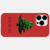 Pas de groene sparkle Red met de zachte kerstboom Case-Mate iPhone Case (Achterkant (horizontaal))
