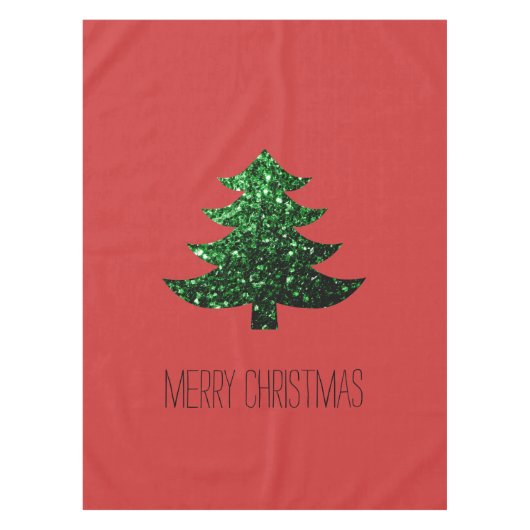 Pas de groene sparkle Red met de zachte kerstboom  Tafelkleed (Voorkant)