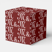 Pas de Initialen-monogram van ons paar aan. Bedankdoosjes (Achterkant)
