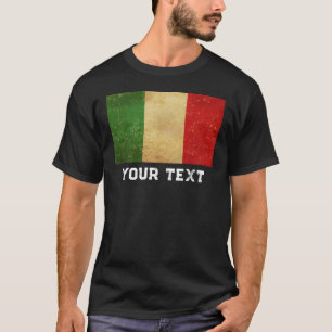 Pas de Italiaanse vlag  Grunge Mannen aan T-shirt