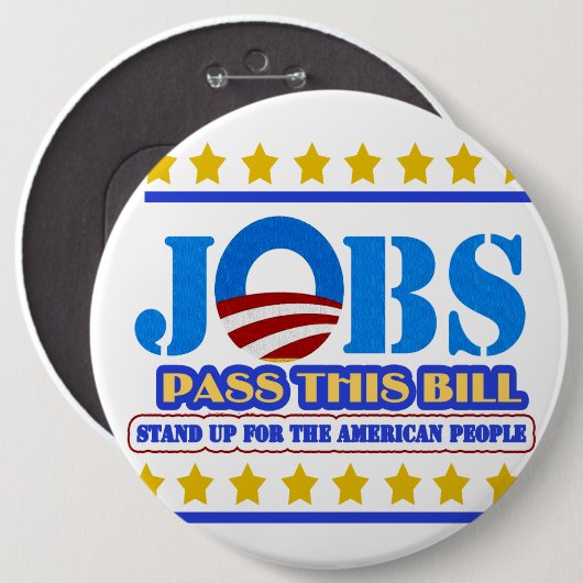 PAS DE JOB BILL NEE BUTTON (Voorkant /achterkant)