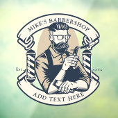 Pas de Kapperszaak Zijkant aan Raamsticker (Vel 3)