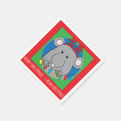 Pas de kerstcocktail Napkins Christmouse aan Servet (Hoek)