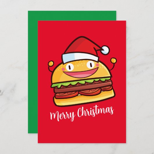 Pas de kersthamburger aan kaart (Voorkant / Achterkant)
