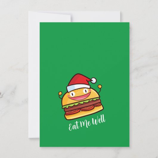 Pas de kersthamburger aan kaart (Achterkant)