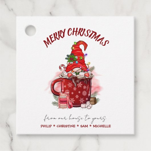 Pas de kerstkerstkerstkerstkerstman aan bedankjes labels (Voorkant)