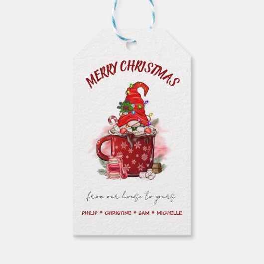 Pas de kerstkerstkerstkerstkerstman aan cadeaulabel (Achterkant)