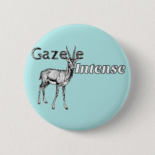 Pas de kleur aan! Gazelle Intense Motivatie Ronde Button 5,7 Cm