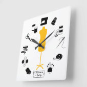 Pas de klok van het Etiket-vierkant aan (Hoek)