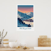 Pas de la Casa Andorra Poster Pyreneeën Skigebied (Keuken)