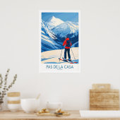 Pas de la Casa Andorra Print Pyreneeën Skien (Keuken)