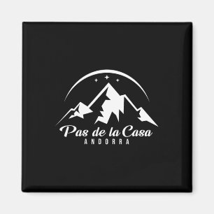 Pas de la Casa Andorra Skigebied Snowboard Magneet