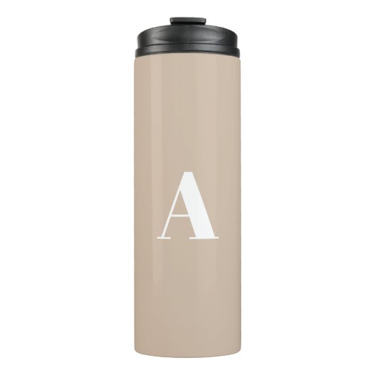 Pas de letter van het alfabet-initiaal aan thermosbeker (Voorkant)