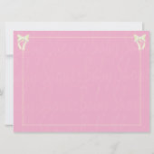 Pas de lichtroze doucheuitnodiging voor Baby Girl Kaart (Achterkant)