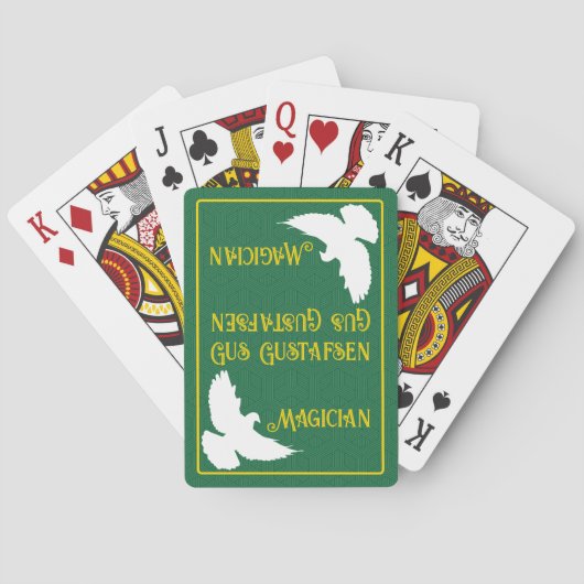 Pas de Magicische White Dove-speelkaarten aan Pokerkaarten (Achterkant)
