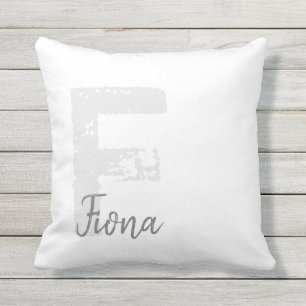 Pas de minimalistische naam van eenvoudige kleuren buitenkussen