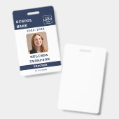 Pas de naam van de schoolkaart aan ID-kaart van le Badge (Voor- en achterkant)