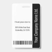 Pas de naam van het personeel aan Logo Barcode Fot Badge (Achterkant)